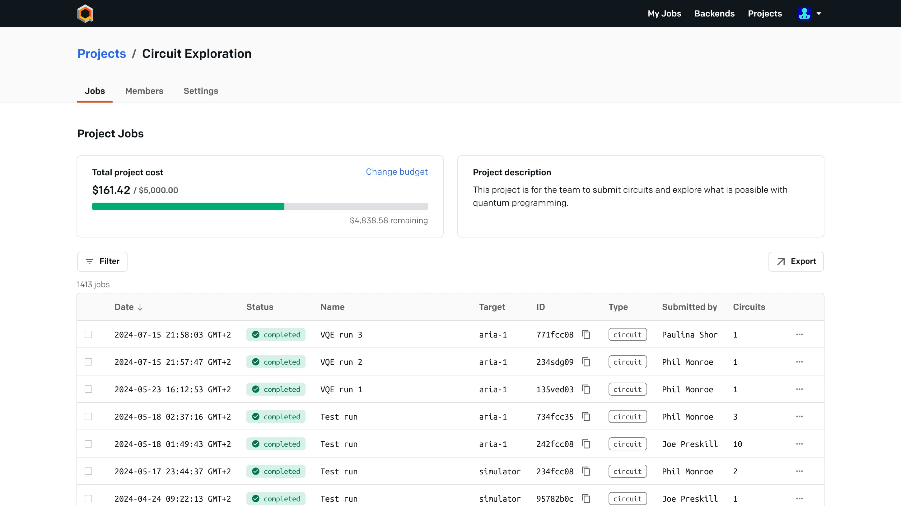 Account features